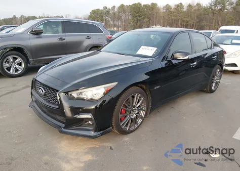2018 Infiniti Q50 3.0T Red Sport 400 z USA, uszkodzony, nr VIN JN1FV7APXJM460215